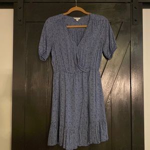 Dotted blue flowy dress